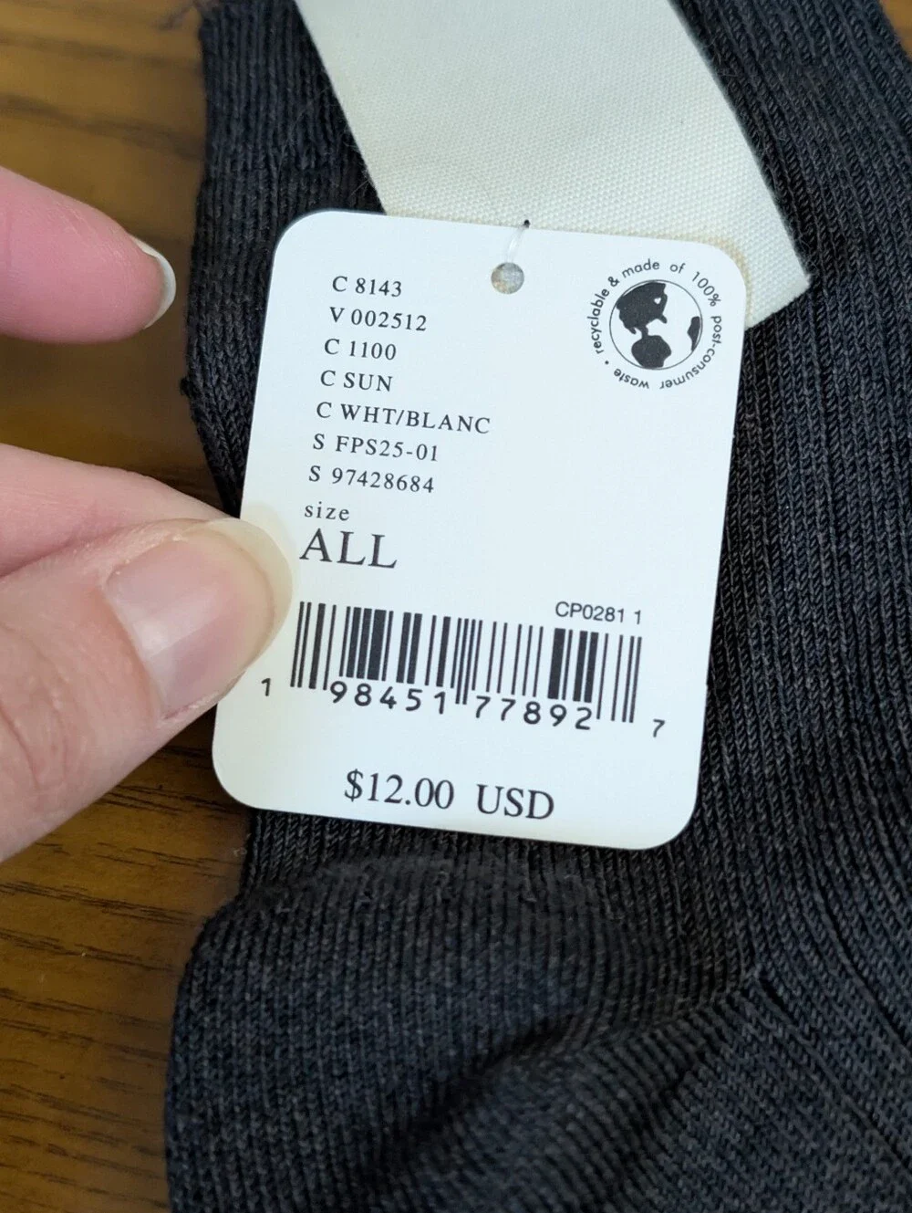 Free People Small Embroidered Sun Ribbed Socks